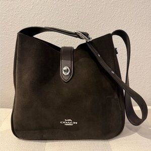 Coach Hadley Convertible Crossbody Bag - Dark Brown Suede like new